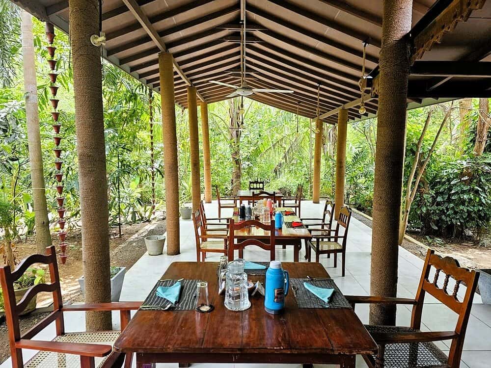 Dining room at Nature Lanka Ayurvedic Resort