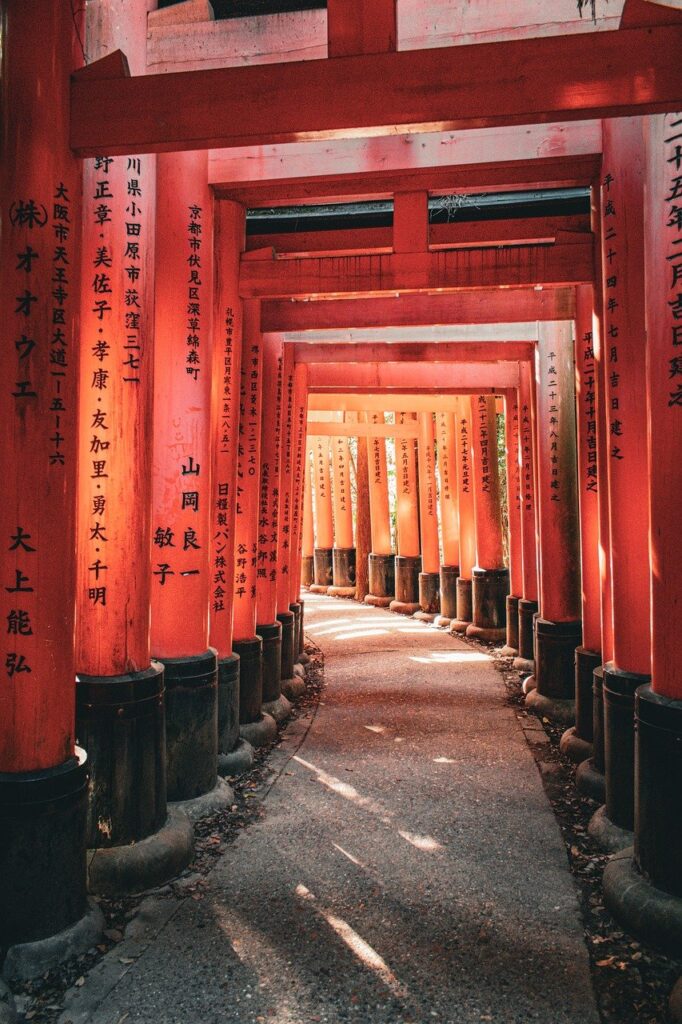 iconic Japanese shrine - used to depict a path back to rediscovering yourself  