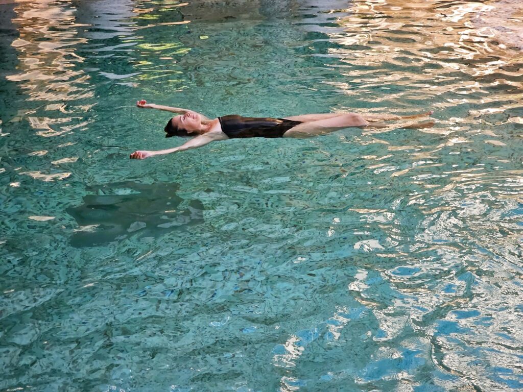 an image of myself floating in the water 