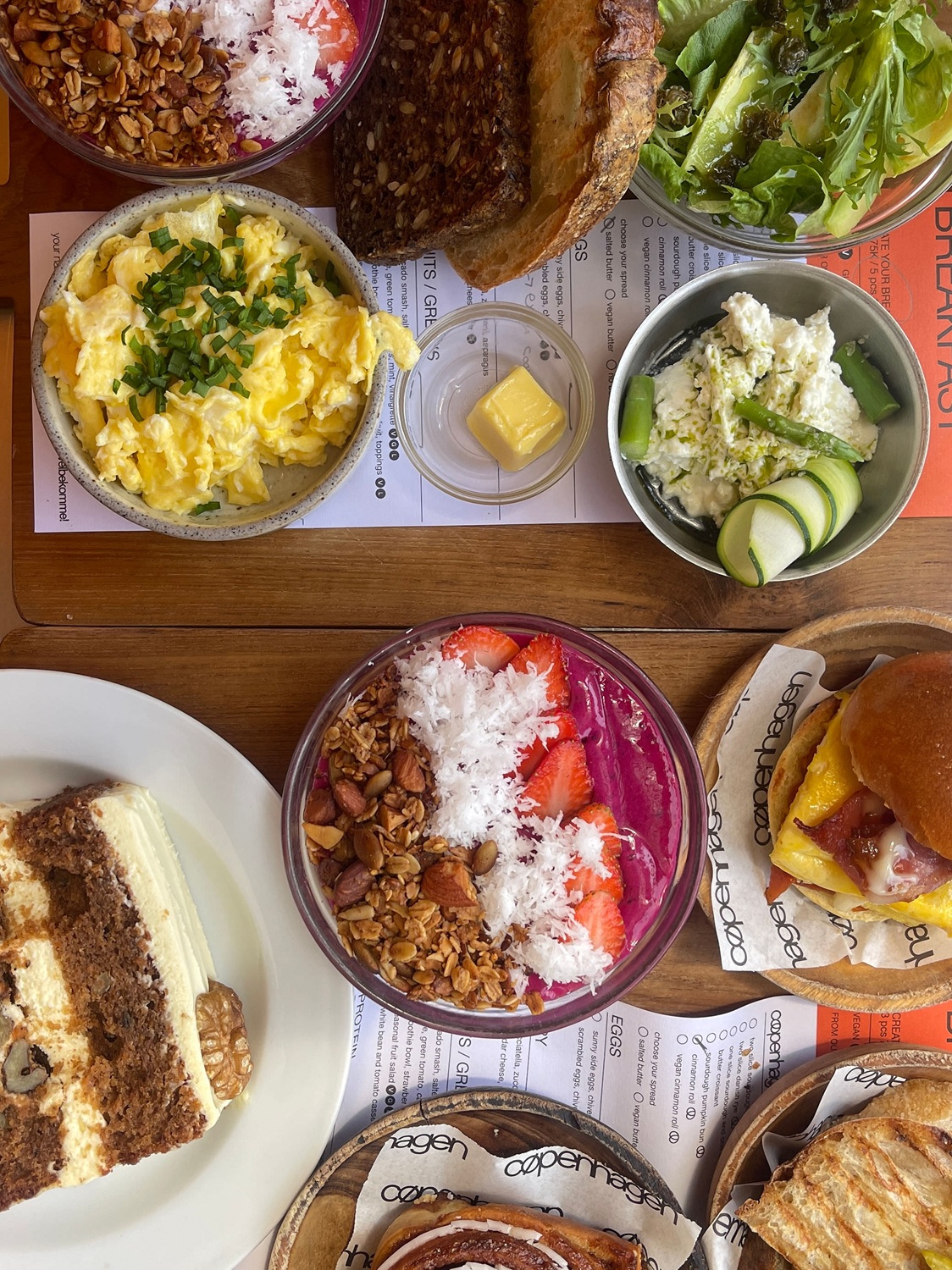 a selection of food in a restaurant - how to travel with IBS