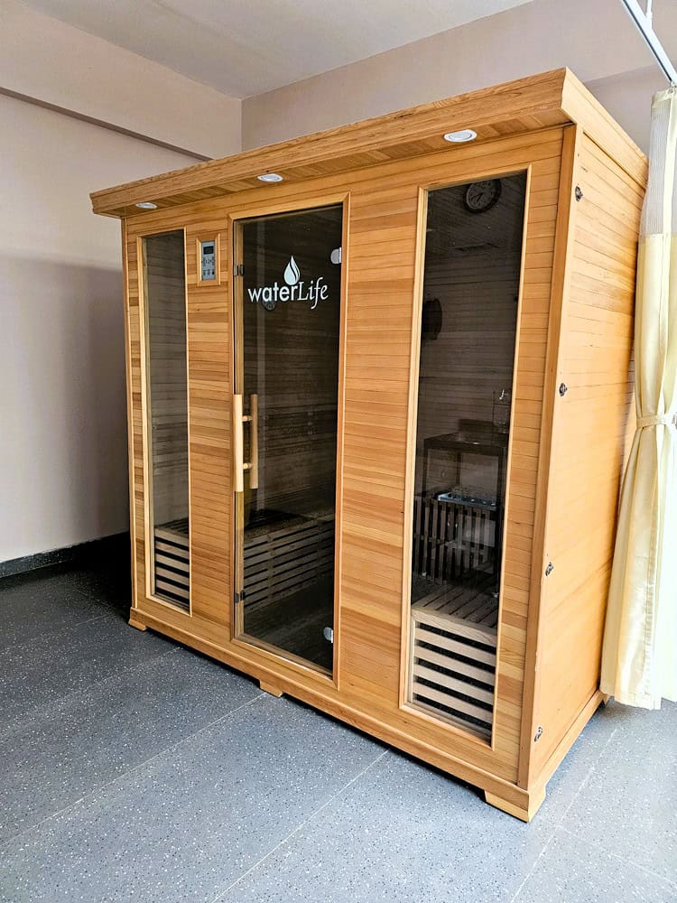 The sauna at Nirvana Naturopathy 