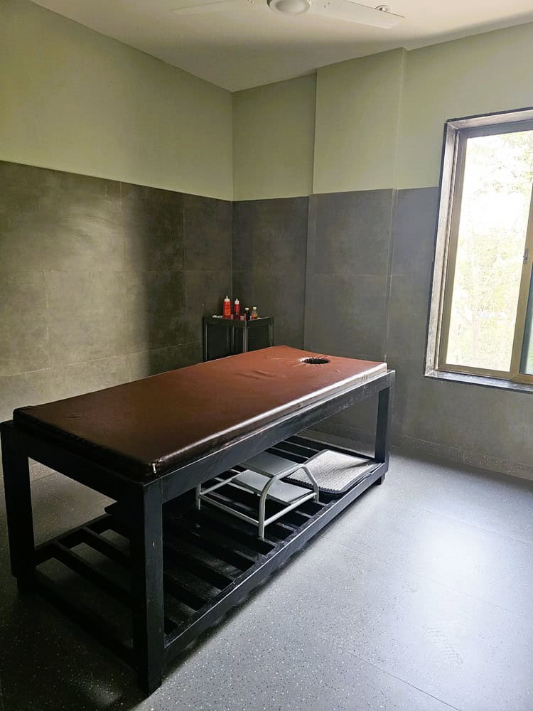 A typical massage room at Nirvana Naturopathy 