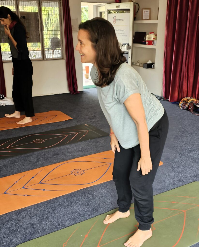 Myself laughing at Yoganga Healing Retreat, Rishikesh, India 