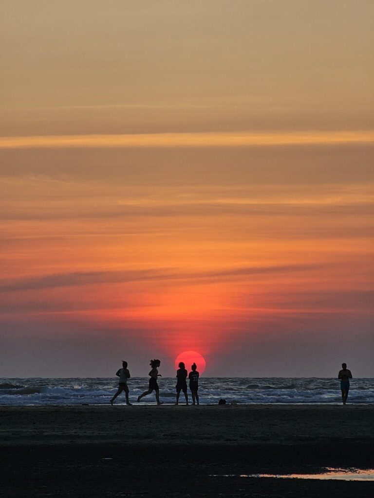 Mandrem Beach sunset - just 10 minutes from Ashiyana Yoga Retreat, Goa, India 
