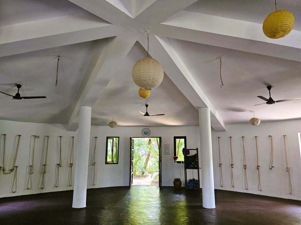Ashiyana Yoga Retreat, Goa, India circular yoga space