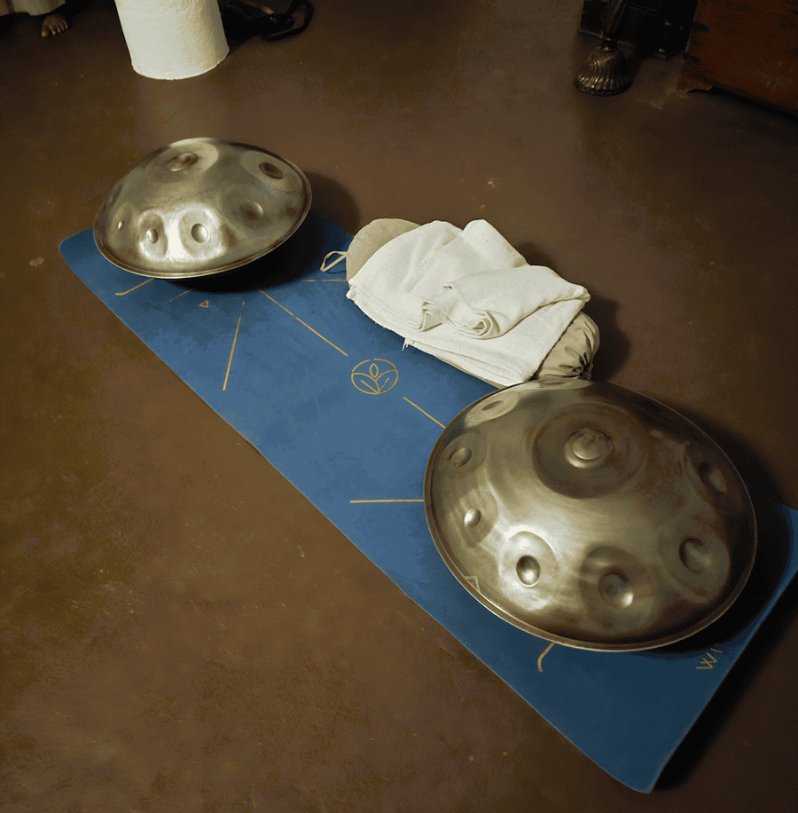 handpans at Ashiyana Yoga Retreat in Goa, India 
