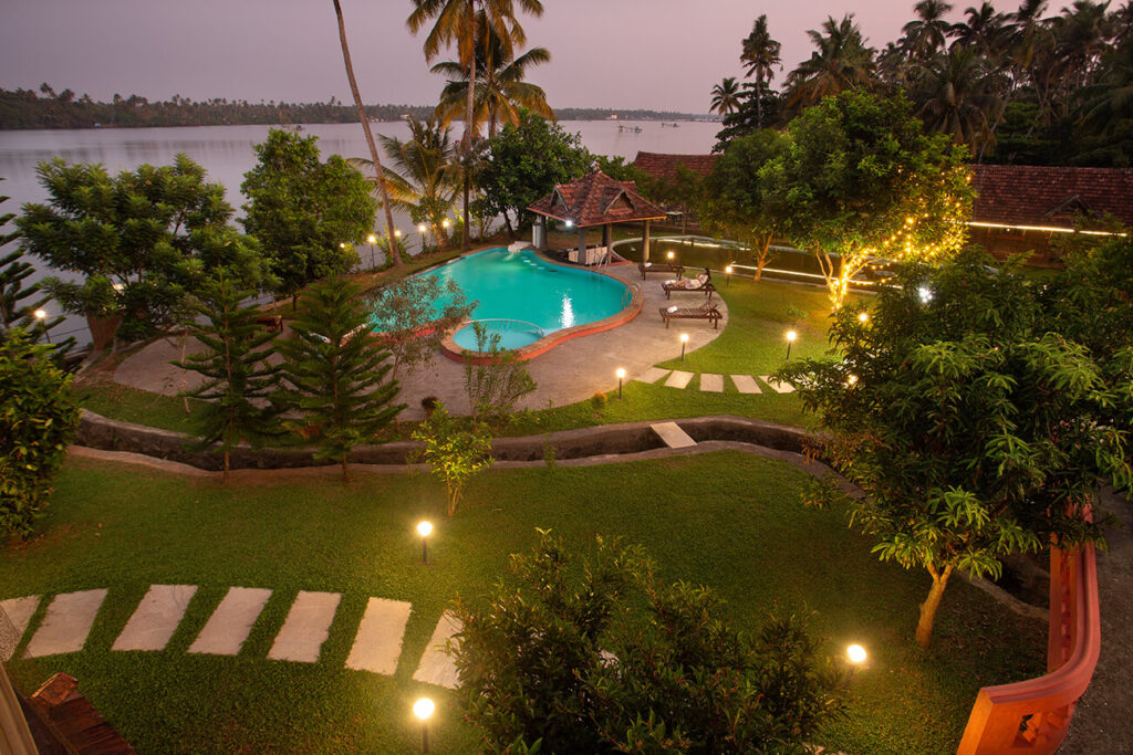 the pool at Akanta Ayurveda & Yoga Resort here
