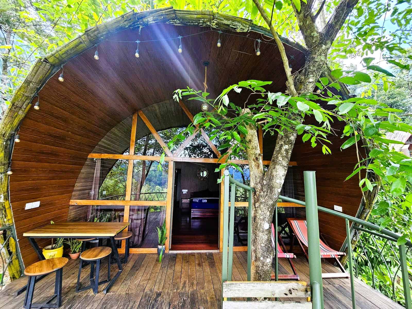 Arc shaped cabin at Tulsi Village retreat