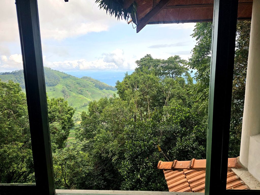 view out of the window onto the valley 