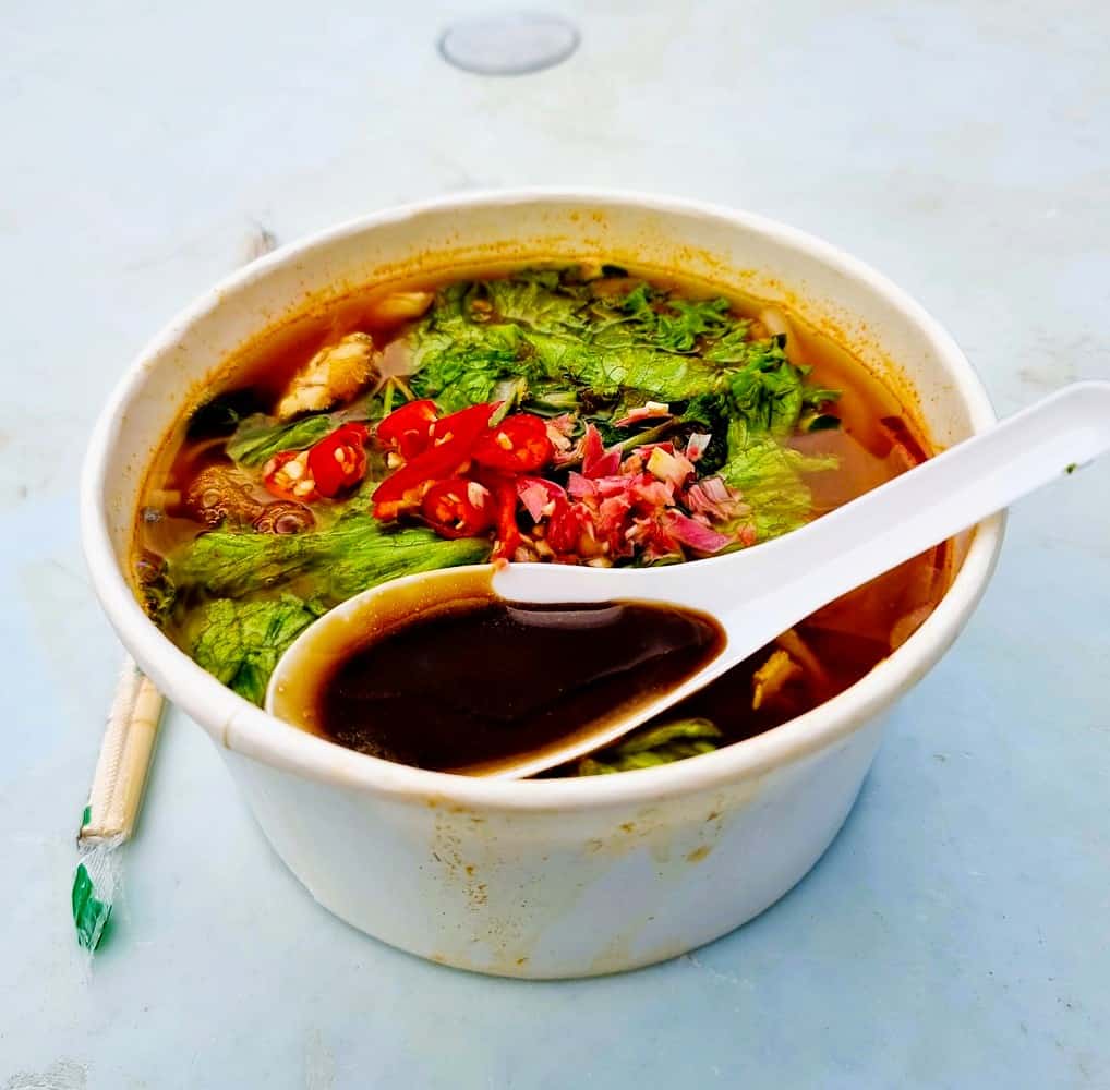 a simple bowl of laksa - not your average Christmas meal