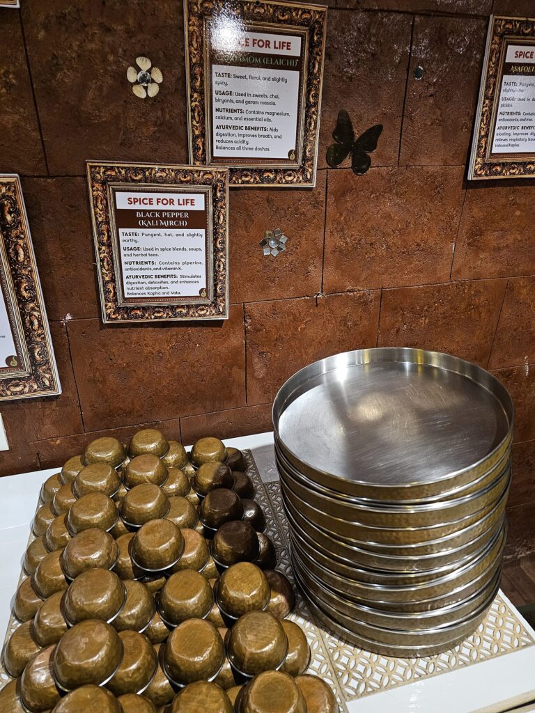 trays and small bowls for food 