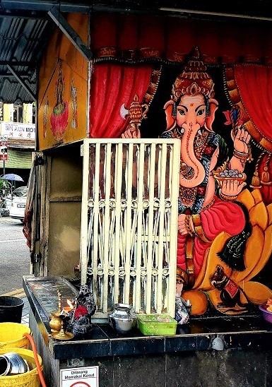 A Hindu shrine located in Little India.