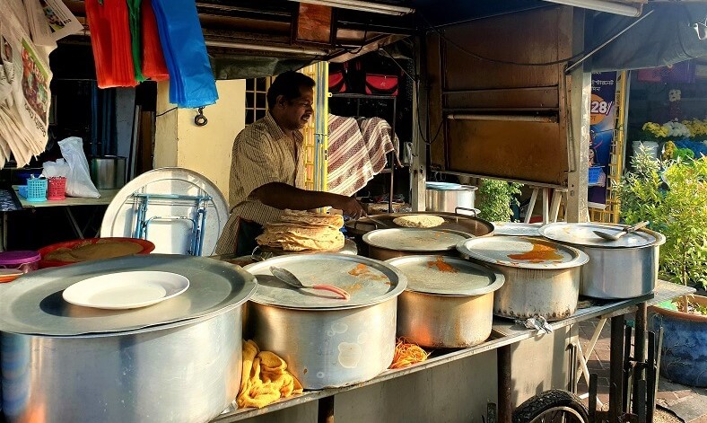 Several bubbling vats of delicious food.