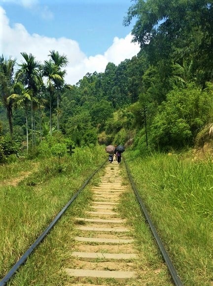 Walking along the train track to Ella Rock