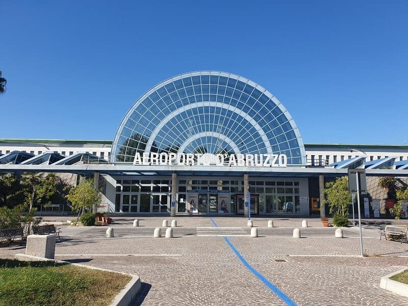 Abruzzo airport in the sun 