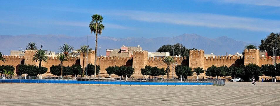 Taroudant's impressive adobe city walls. 