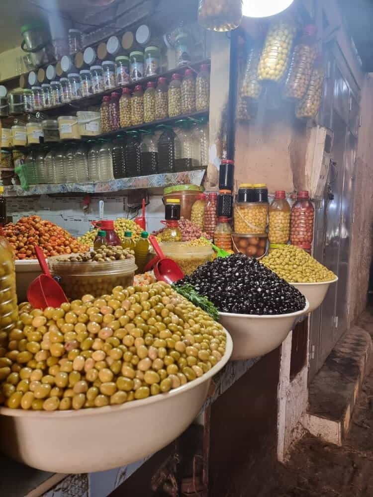 Olive stall in Taroudant medina 